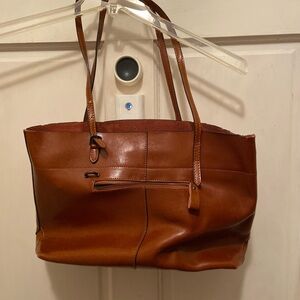Brown Leather Tote Bag